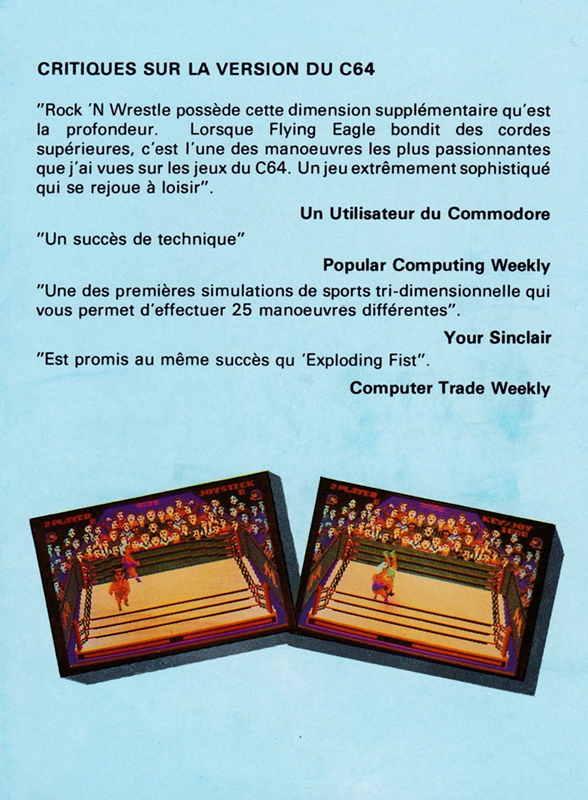 Rock 'n Wrestle — box-2D-back (FR)