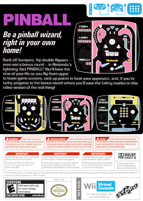 Pinball — box-2D-back (US)