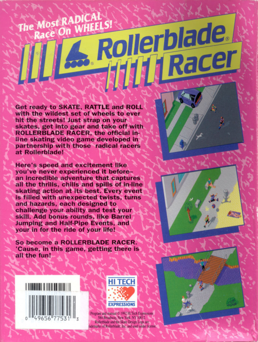 Rollerblade Racer — box-2D-back (US)