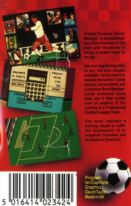 Graeme Souness Soccer Manager — box-2D-back (EU)