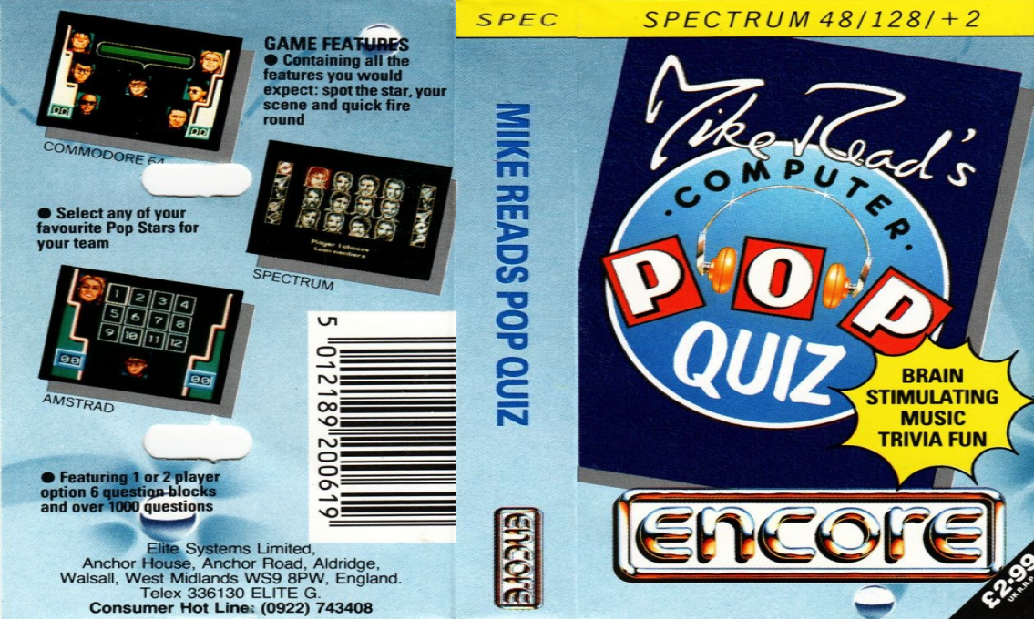 Mike Read's Pop Quiz — box-texture (EU)