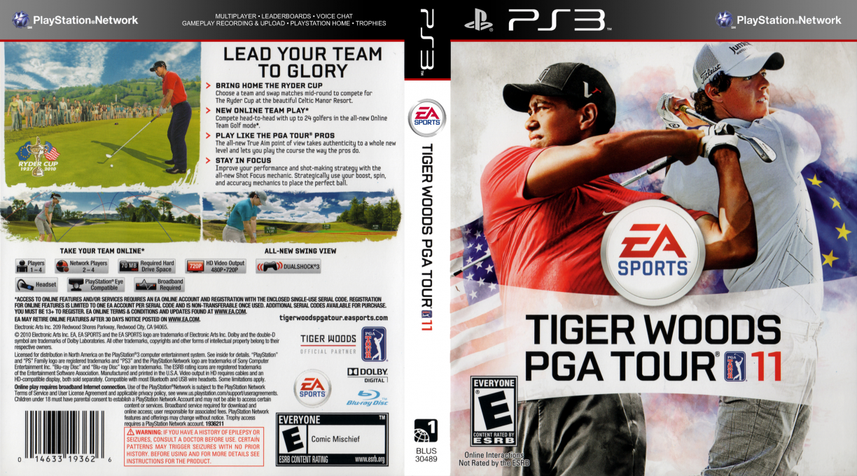 Tiger Woods PGA Tour 11 — box-texture (US)
