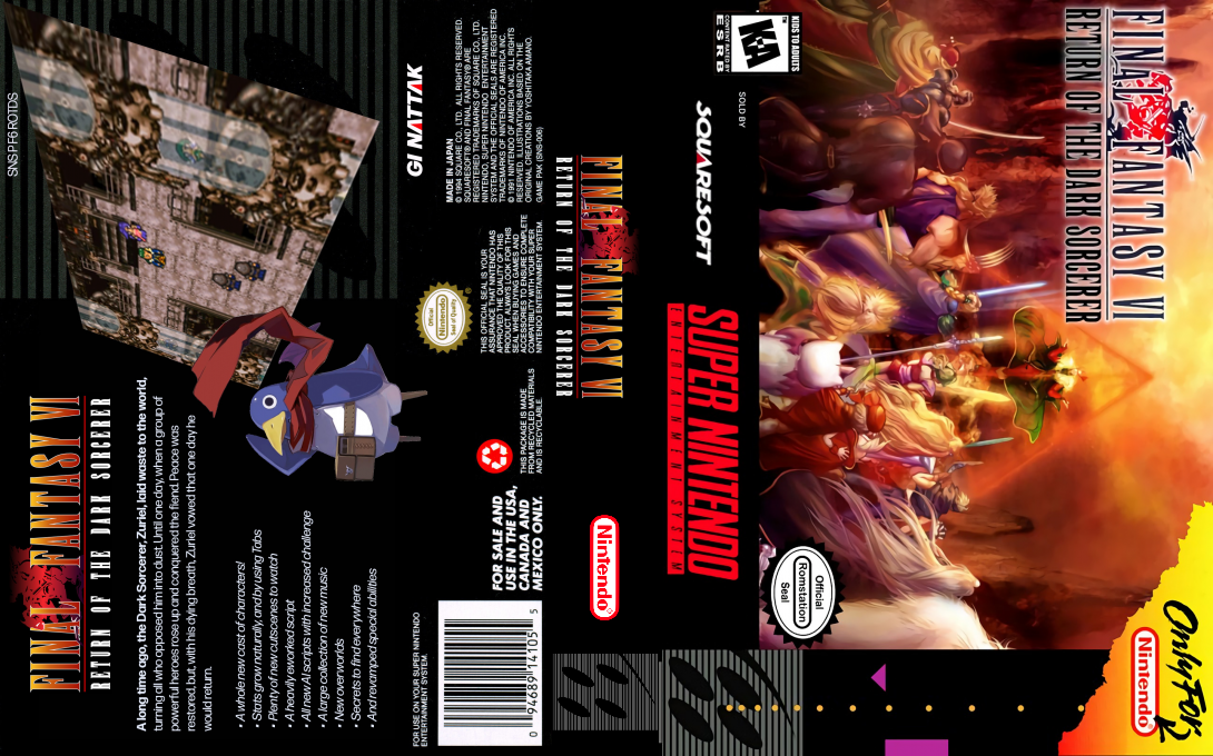 Final Fantasy VI : Return of the Dark Sorcerer — box-texture (US)