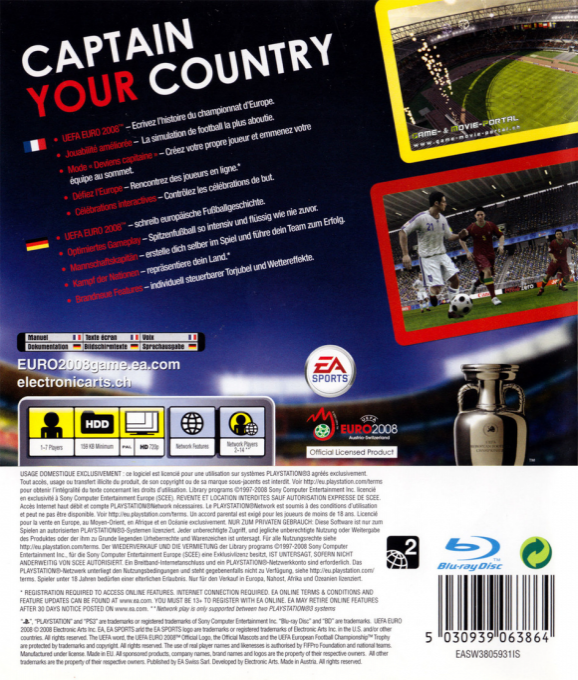 UEFA Euro 2008 - Austria-Switzerland — box-2D-back (FR)