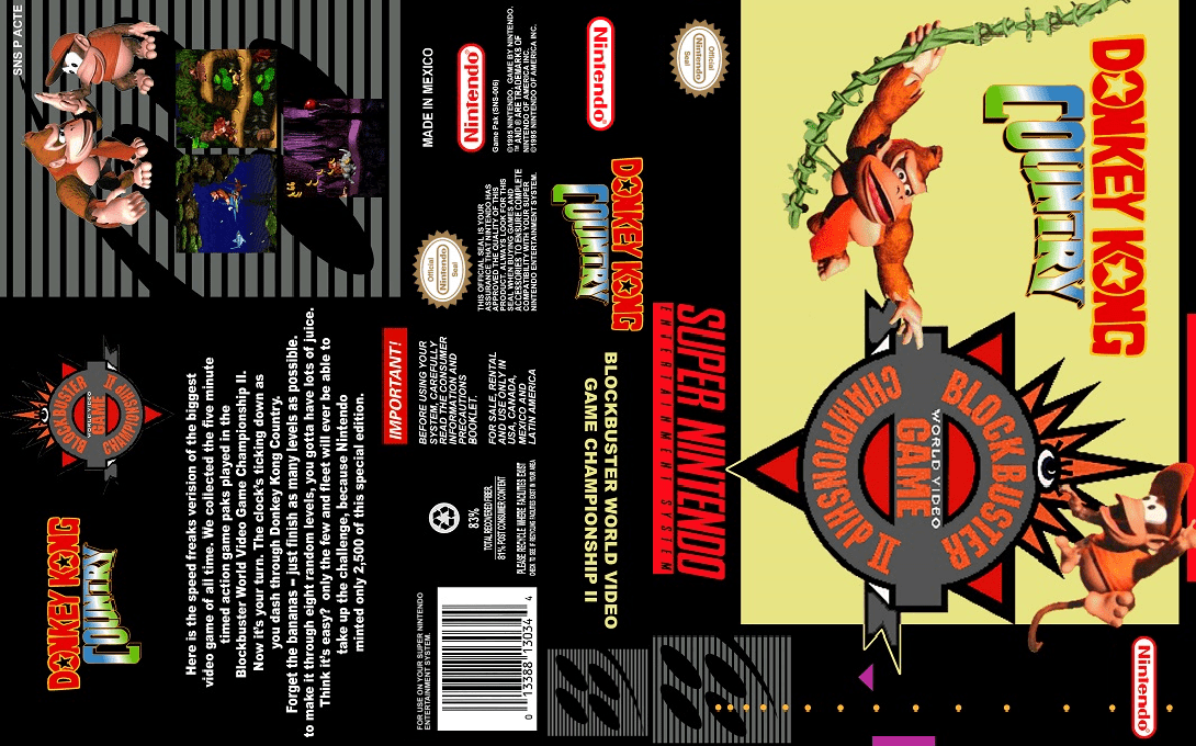 Donkey Kong Country - Competition Cartridge — box-texture (US)