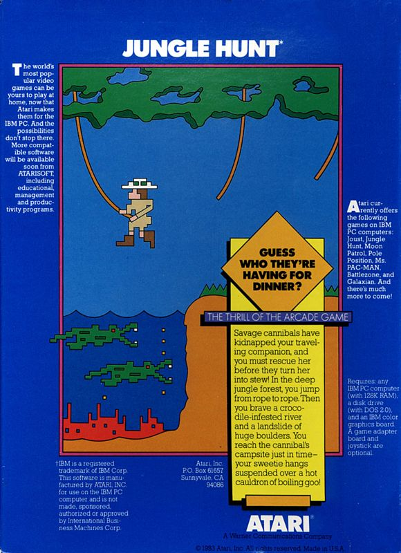Jungle Hunt — box-2D-back (US)