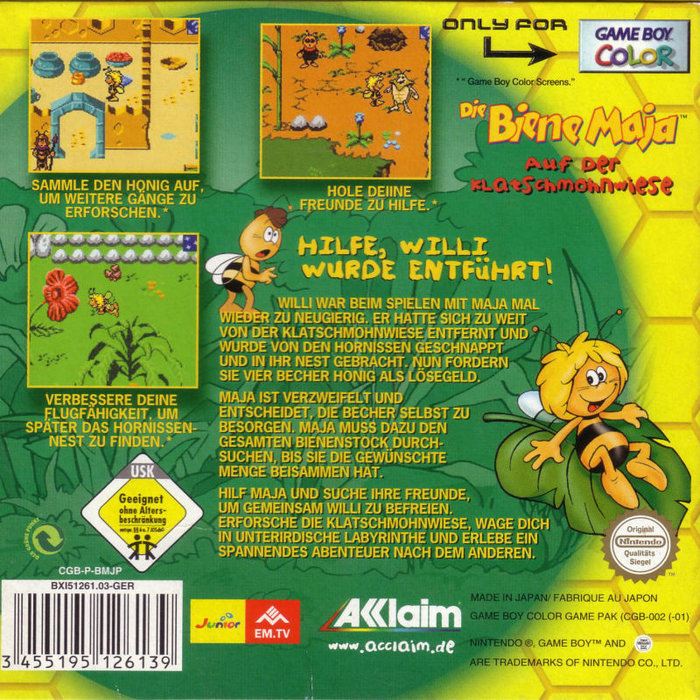 Maya The Bee - Garden Adventures — box-2D-back (EU)