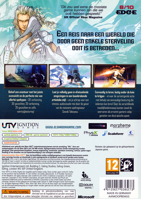 El Shaddai - Ascension of the Metatron — box-2D-back (NL)