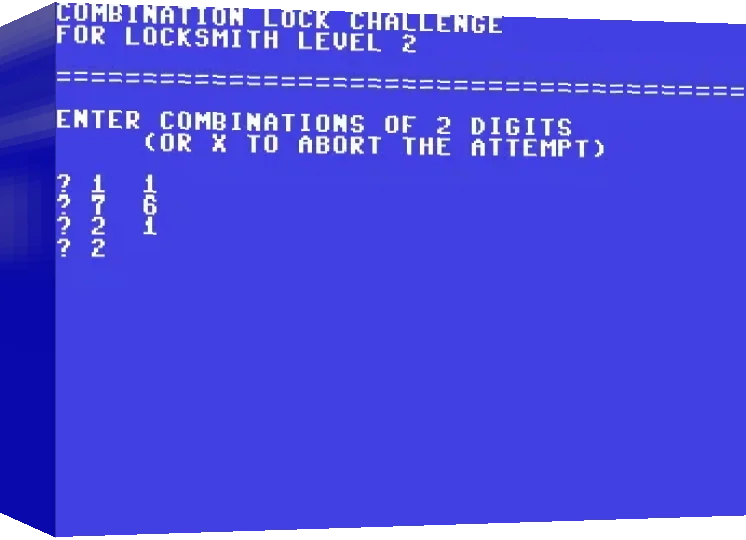 Combination Lock Game — box-3D (WOR)