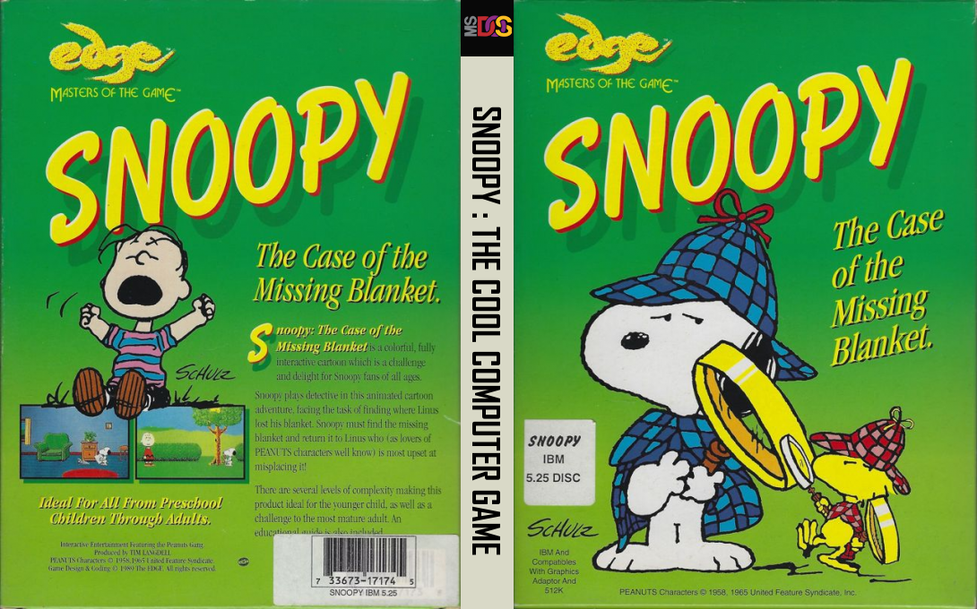 Snoopy - The Cool Computer Game — box-texture (US)