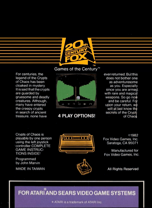 Crypts of Chaos — box-2D-back (US)