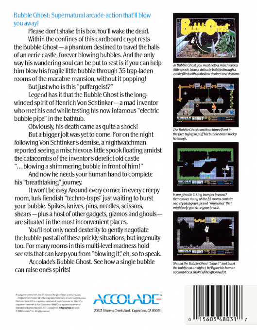 Bubble Ghost — box-2D-back (US)