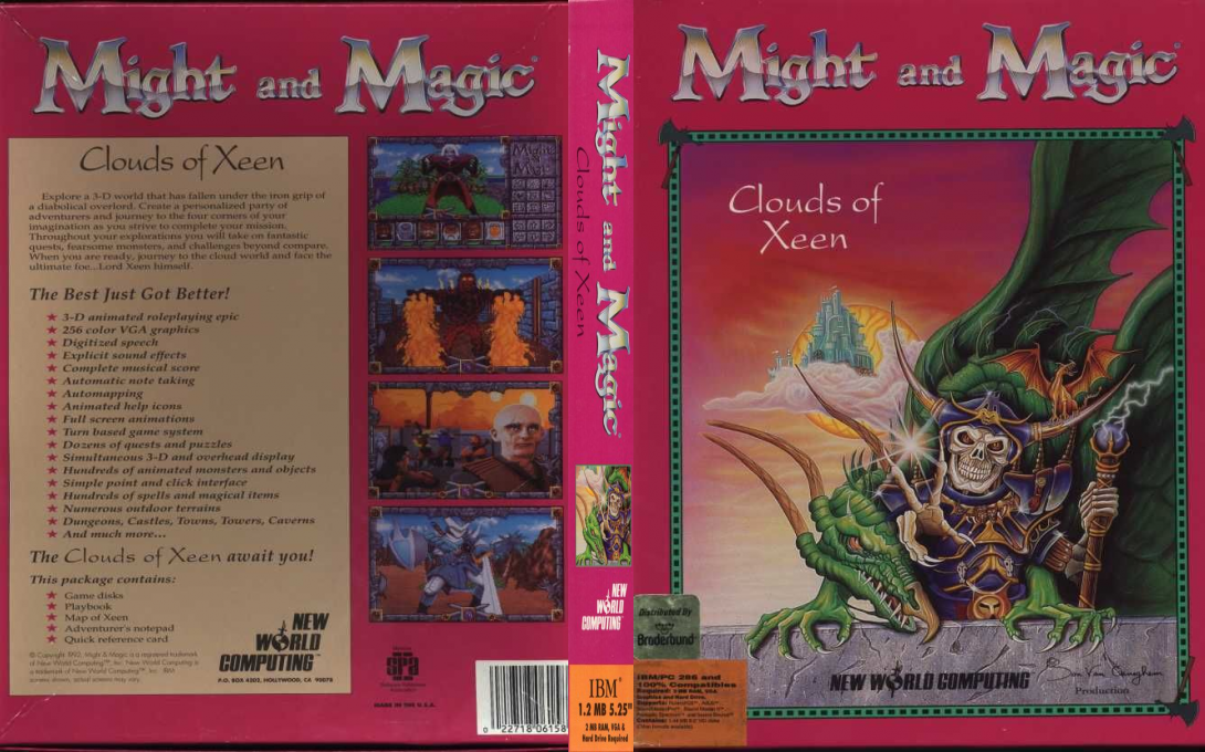 Might and Magic - Clouds of Xeen — box-texture (US)