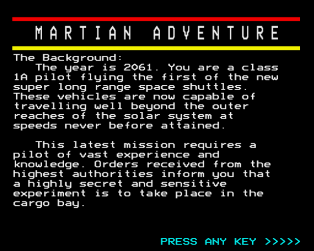 Martian Adventure — sstitle (EU)
