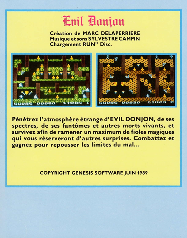 Evil Donjon — box-2D-back (FR)