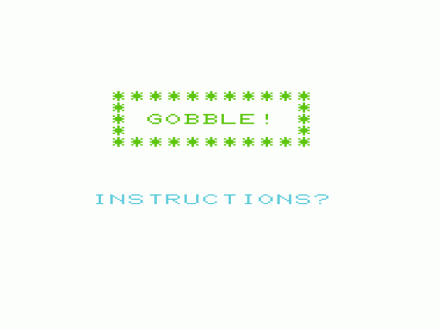 Gobble! — sstitle (WOR)