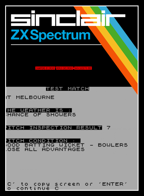 Champions of Cricket + World Cup Cricket - Data Cassette 1992 box art