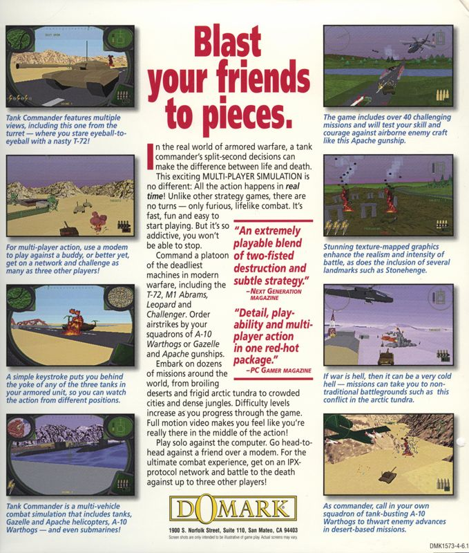 Tank Commander — box-2D-back (US)