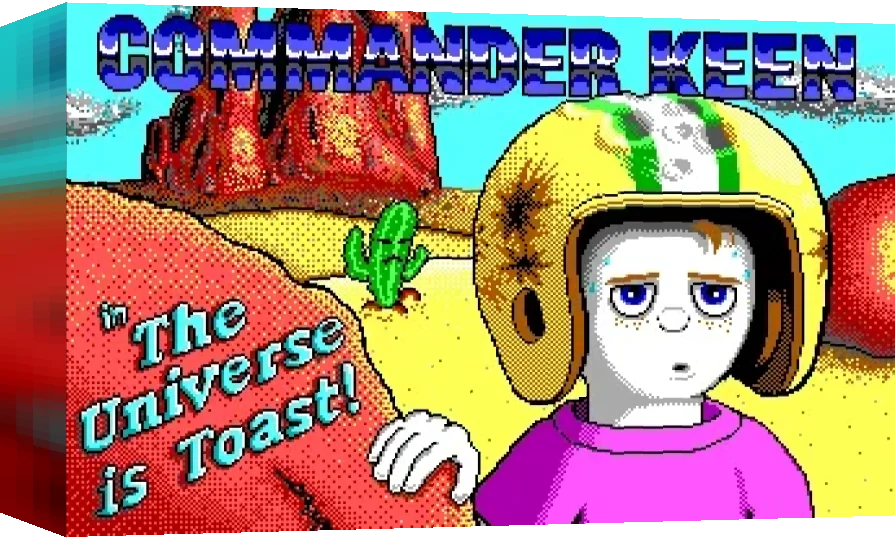Commander Keen 8 - Dead In The Desert — box-3D (WOR)