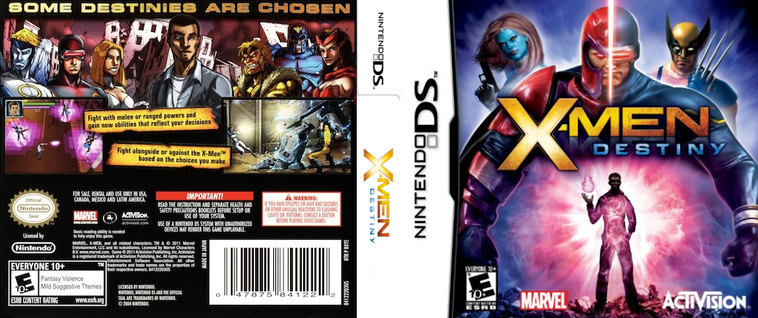 X-Men - Destiny — box-texture (US)