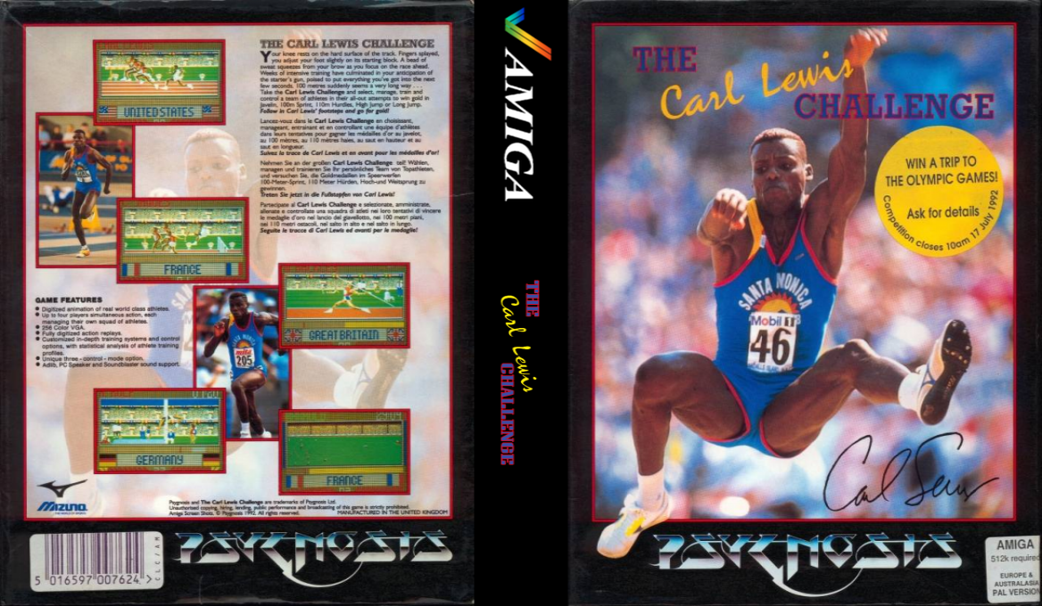 Carl Lewis Challenge, The — box-texture (EU)