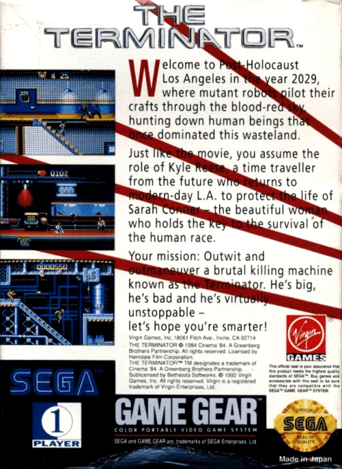 Terminator, The — box-2D-back (US)