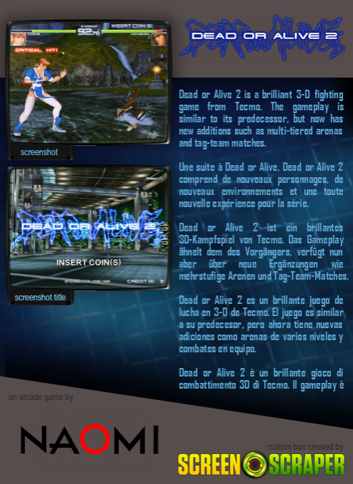 Dead or Alive 2 — box-2D-back (SS)