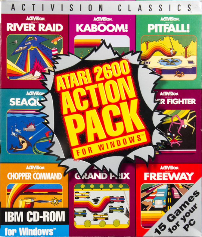 Activision's Atari 2600 Action Pack box art