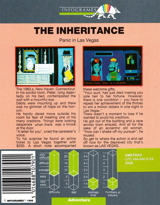 Inheritance, The - Panic In Las Vegas — box-2D-back (EU)