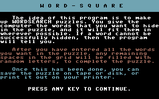 Word-Square — sstitle (WOR)