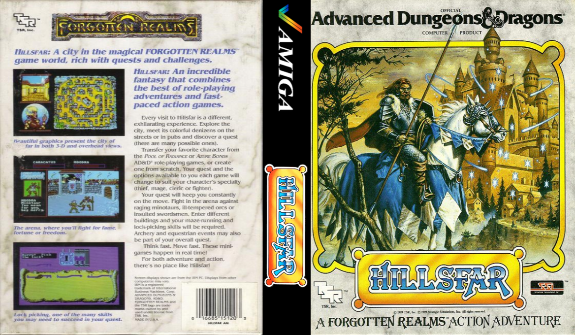 Advanced Dungeons & Dragons - Hillsfar - A Forgotten Realms Action Adventure — box-texture (EU)