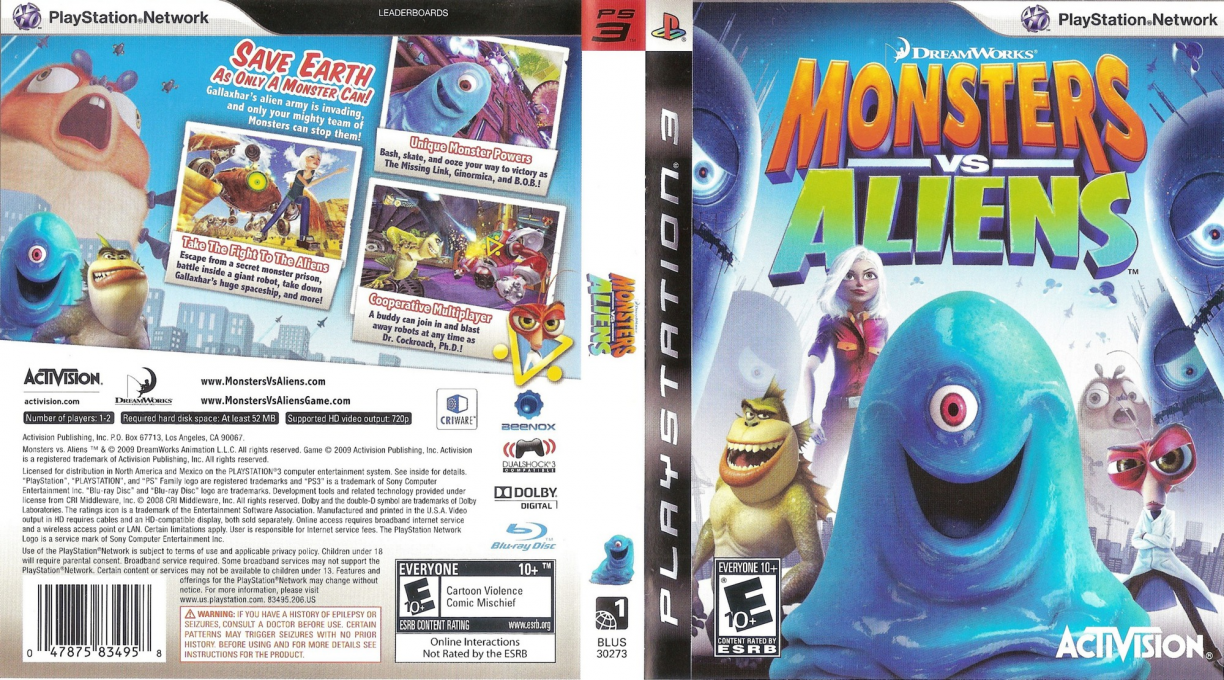 Monsters vs. Aliens — box-texture (US)