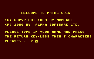 Maths Grid — sstitle (WOR)