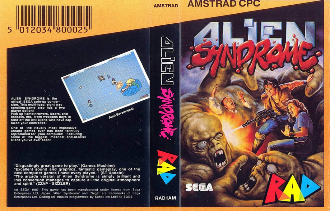 Alien Syndrome — box-texture (EU)