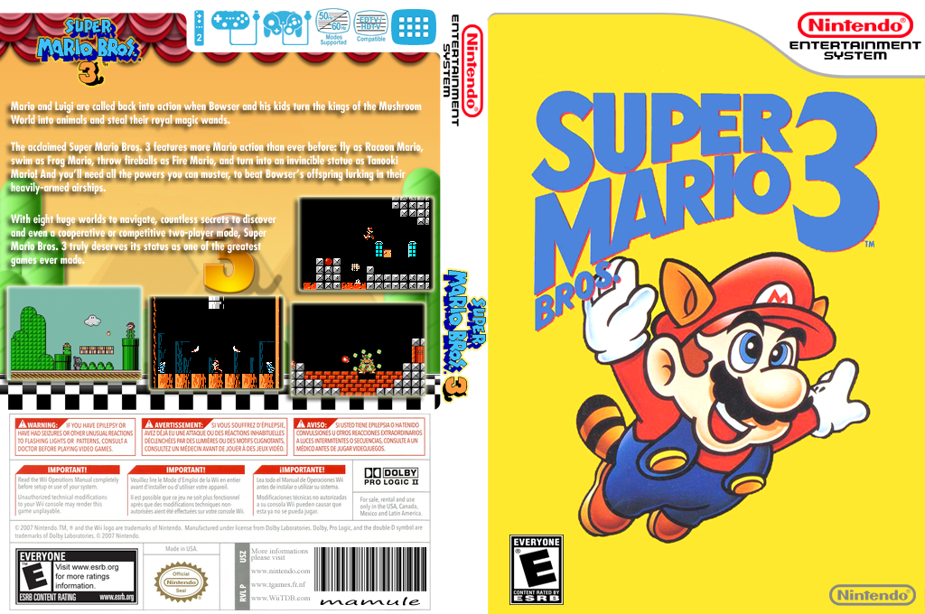 Super Mario Bros. 3 — box-texture (US)