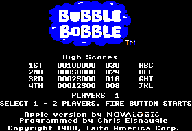Bubble Bobble — sstitle (WOR)