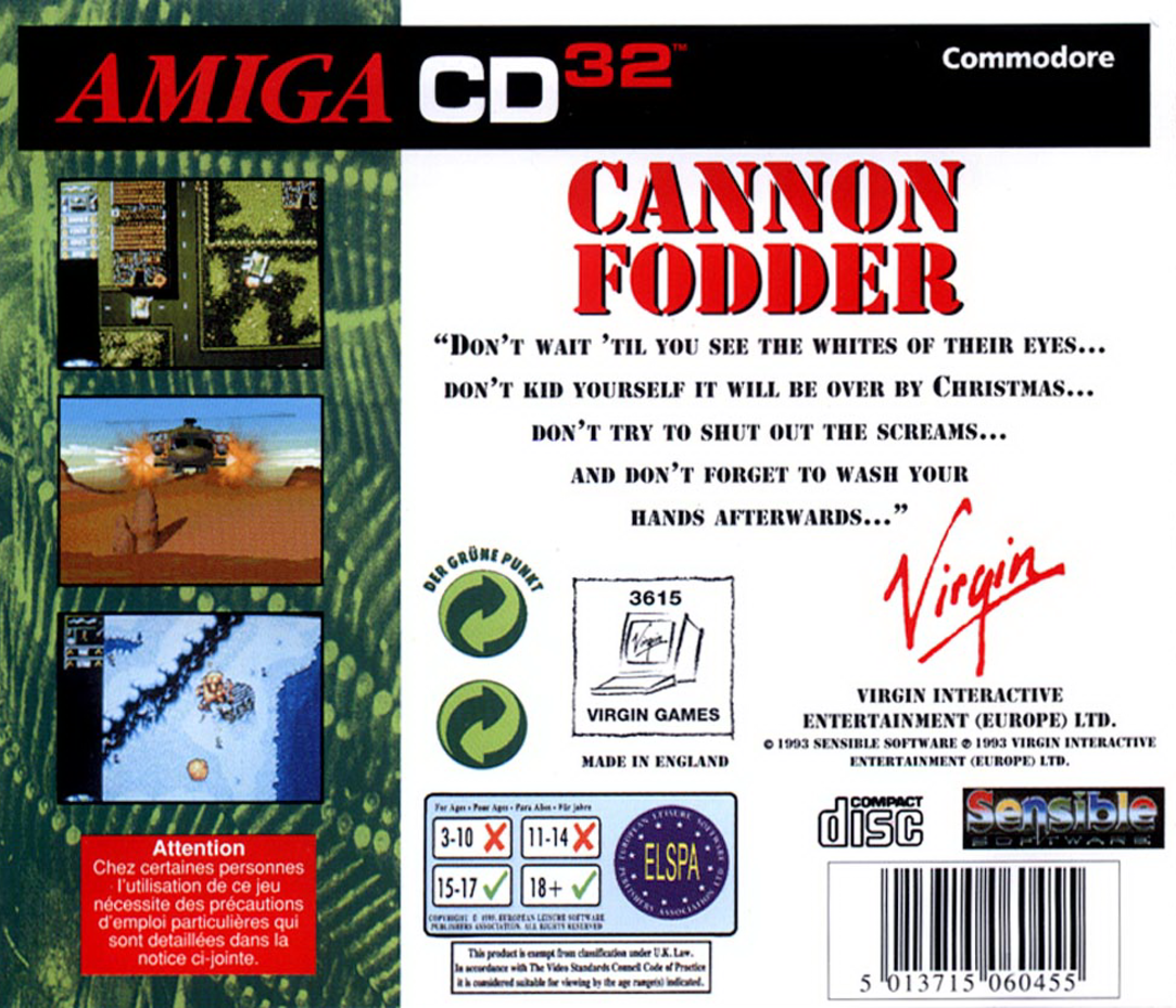 Cannon Fodder — box-2D-back (WOR)