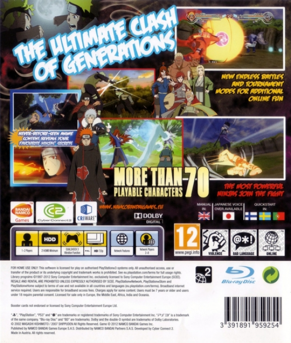 Naruto Shippuden - Ultimate Ninja Storm Generations — box-2D-back (EU)