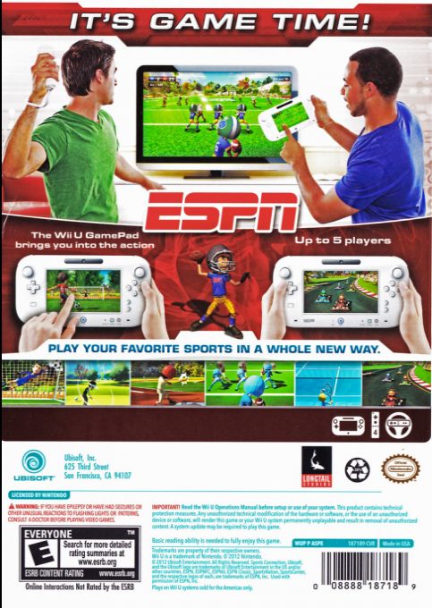 ESPN Sports Connection — box-2D-back (US)