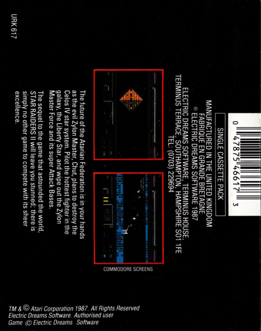 Star Raiders 2 — box-2D-back (EU)