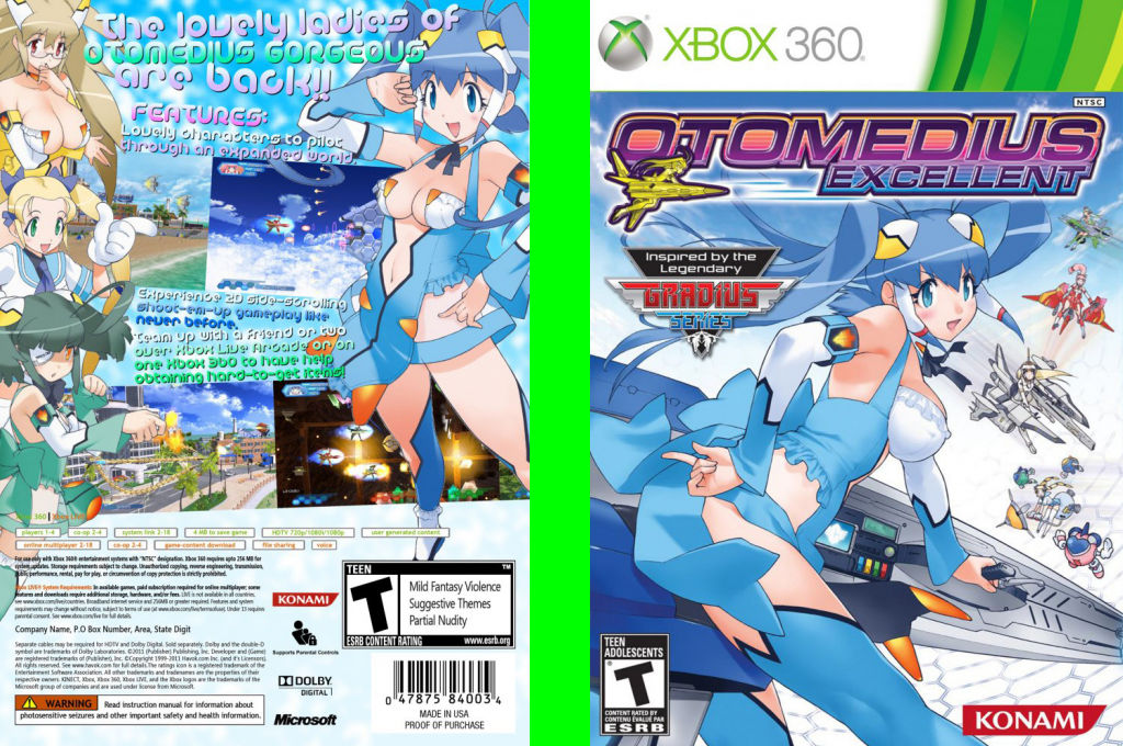 Otomedius Excellent — box-texture (US)