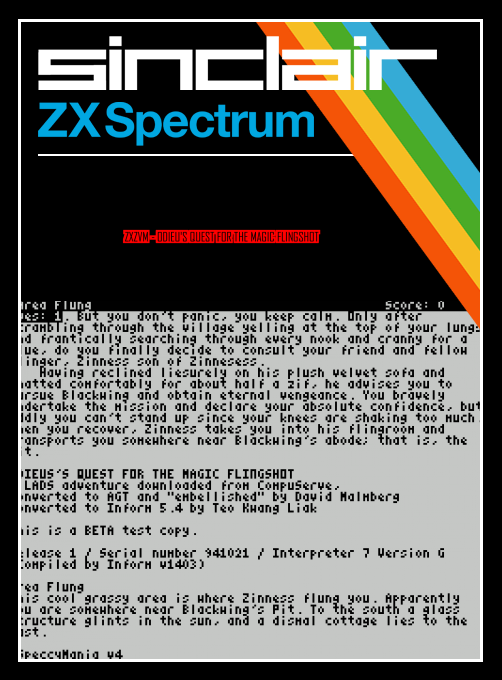 ZxZvm - Odieu's Quest for the Magic Flingshot box art