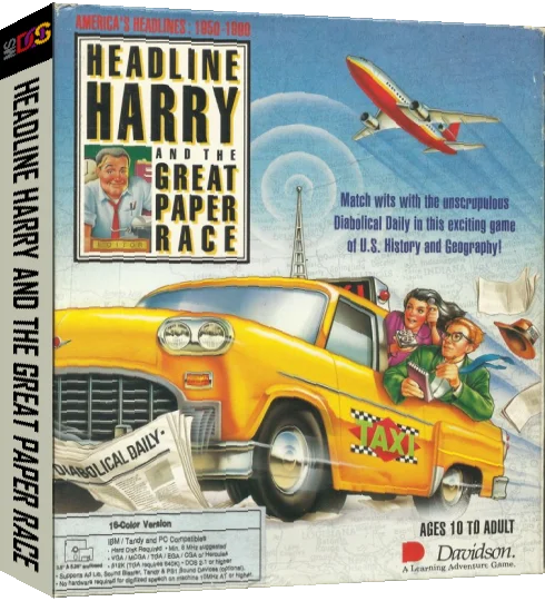 Headline Harry And The Great Paper Race — box-3D (US)