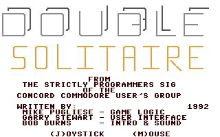 Double Solitaire — sstitle (WOR)
