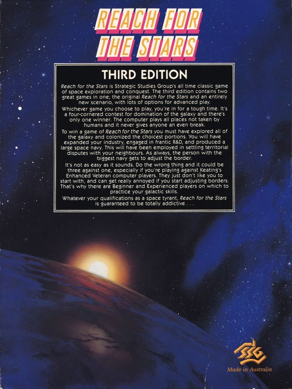 Reach For The Stars - The Conquest Of The Galaxy — box-2D-back (US)
