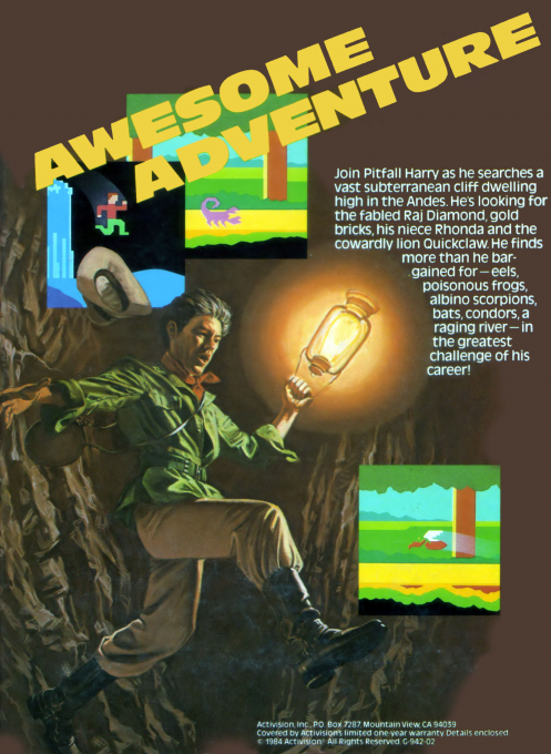 Pitfall 2 - Lost Caverns — box-2D-back (US)