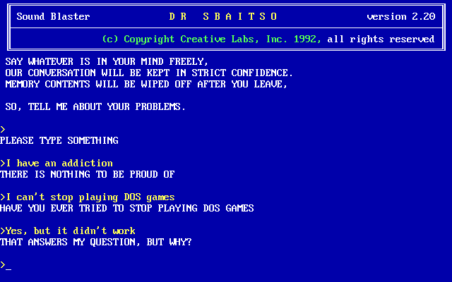 Dr Sbaitso — ss (WOR)