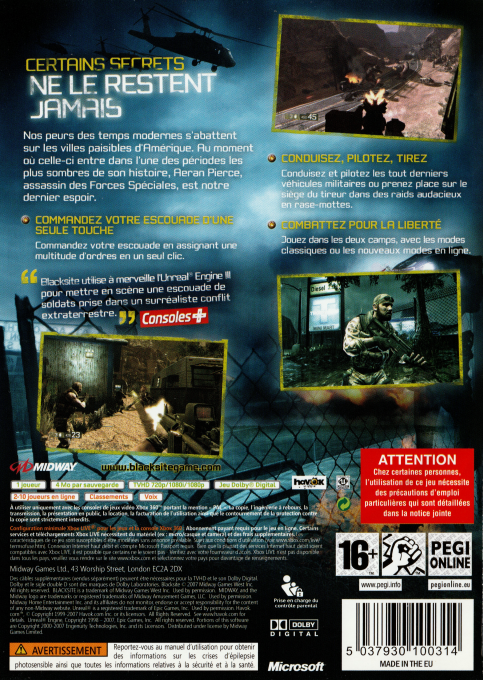 BlackSite - Area 51 — box-2D-back (FR)