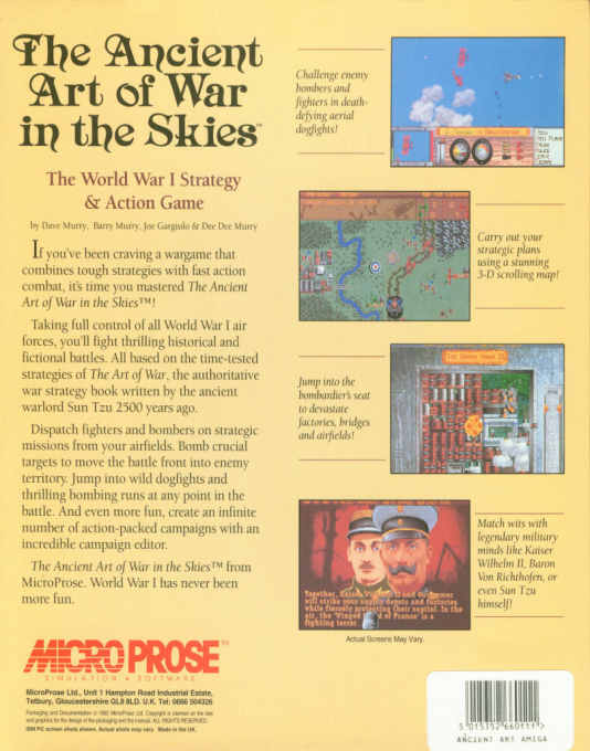 Ancient Art of War in the Skies, The — box-2D-back (EU)