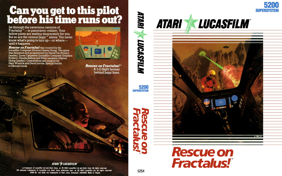 Rescue on Fractalus! — box-texture (US)